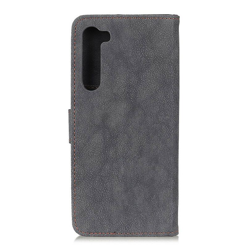 Capa Flip Para OnePlus Nord Couro Dividido Retrô Khazneh