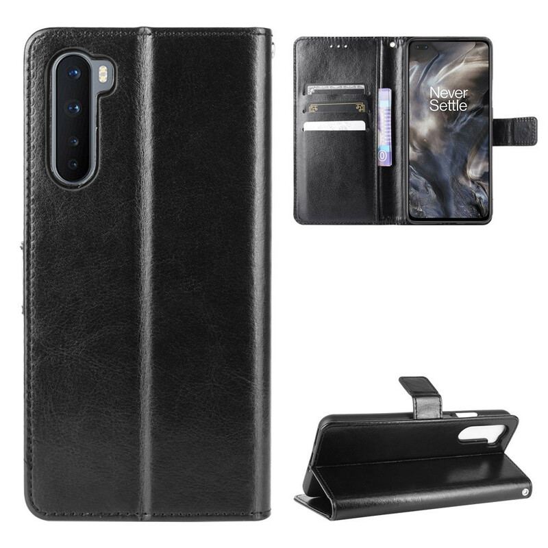 Capa Flip Para OnePlus Nord Couro Falso Chamativo