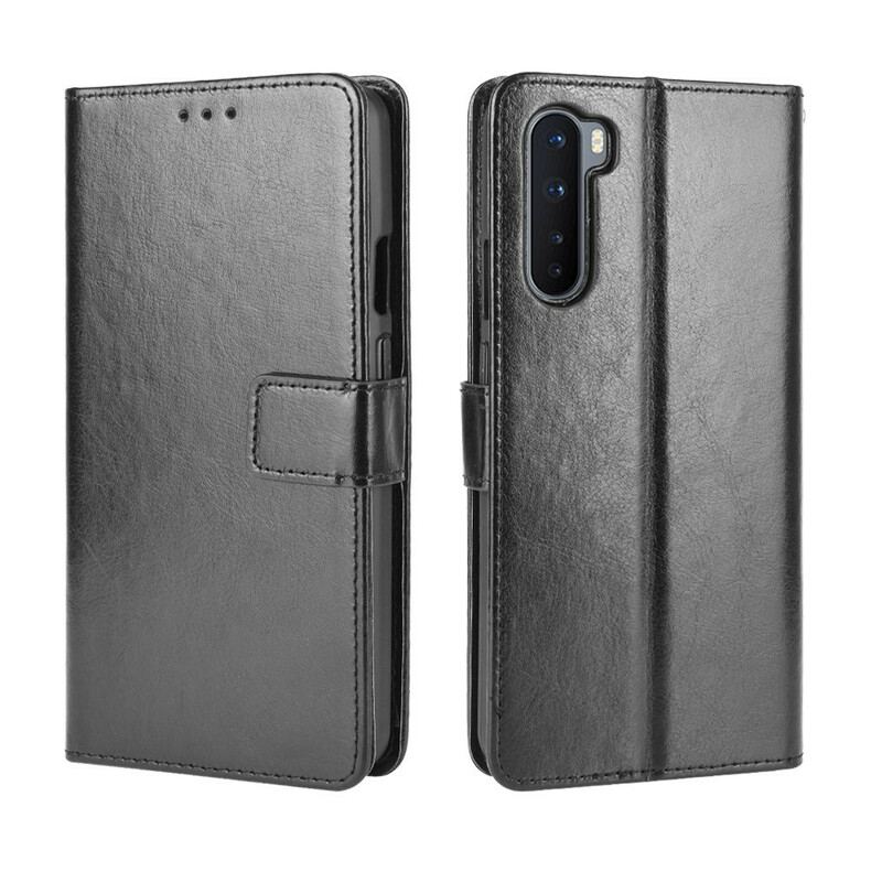 Capa Flip Para OnePlus Nord Couro Falso Chamativo