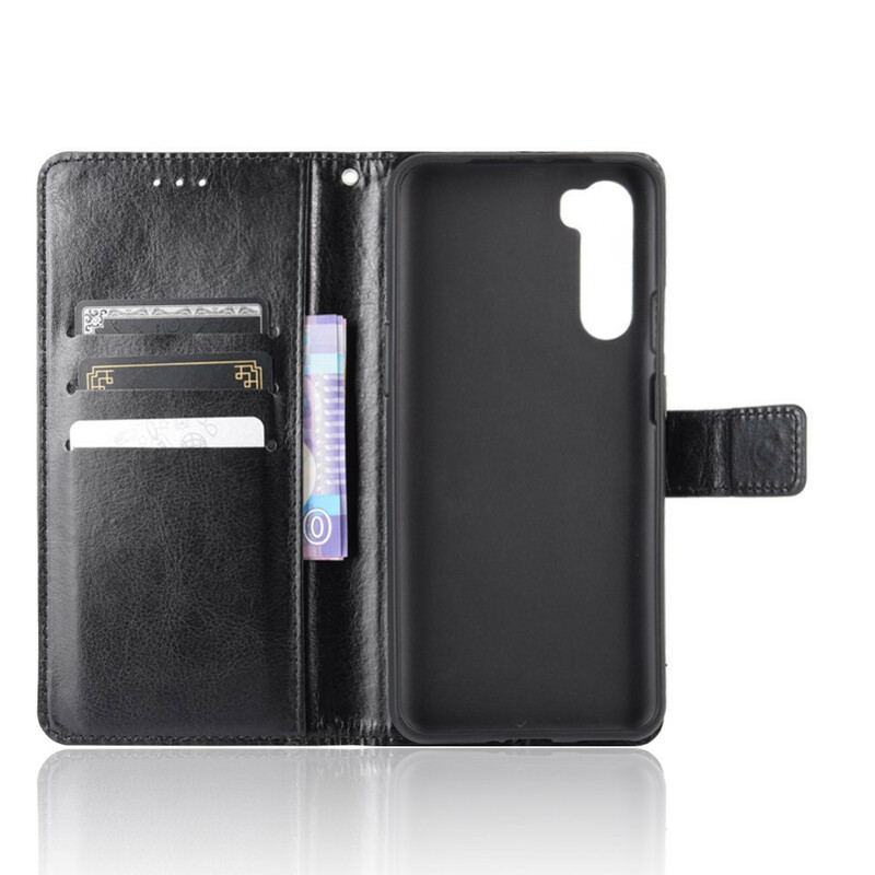 Capa Flip Para OnePlus Nord Couro Falso Chamativo