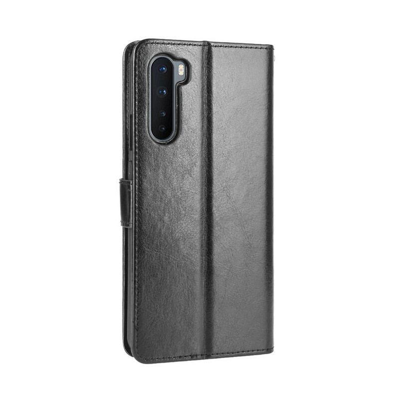 Capa Flip Para OnePlus Nord Couro Falso Chamativo