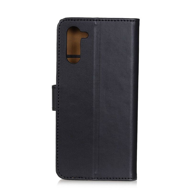 Capa Flip Para OnePlus Nord Couro Sintético Liso