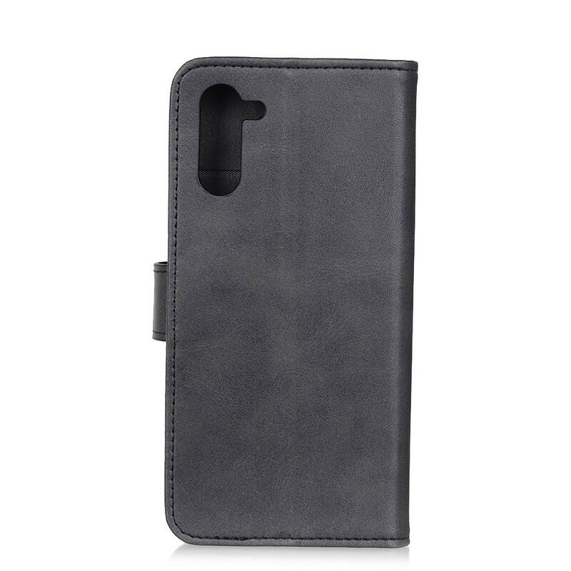 Capa Flip Para OnePlus Nord Efeito De Couro Fosco Retrô