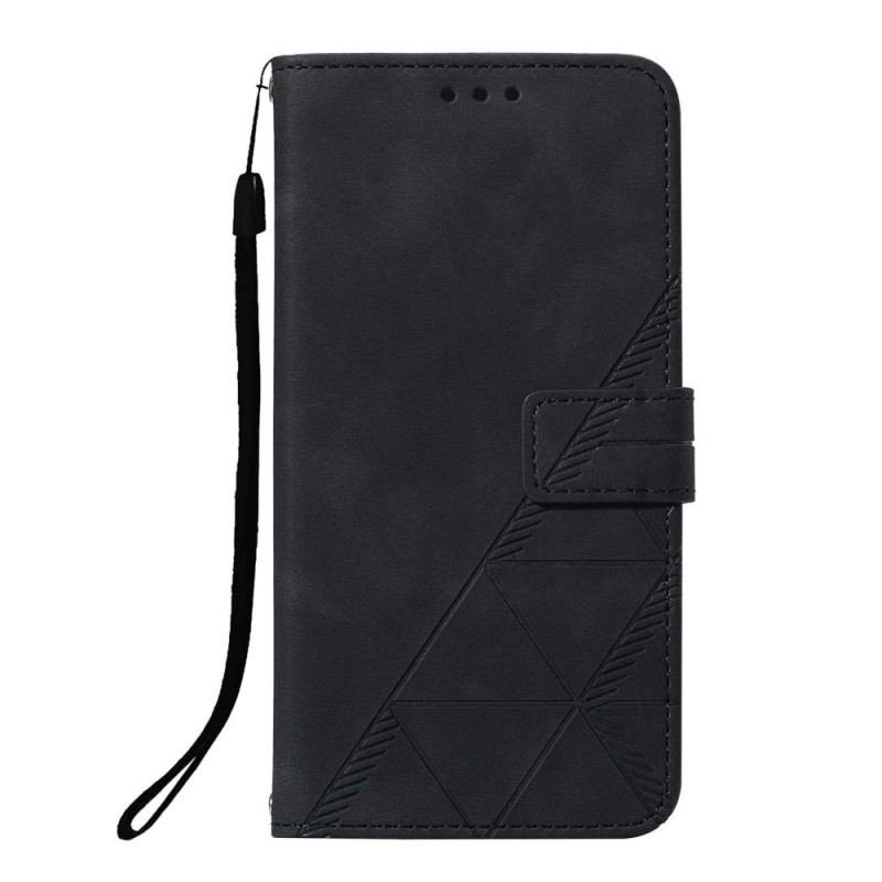 Capa Flip Para OnePlus Nord Efeito Couro Pirâmide