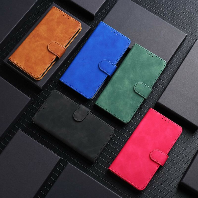 Capa Flip Para OnePlus Nord Efeito De Couro De Toque Suave