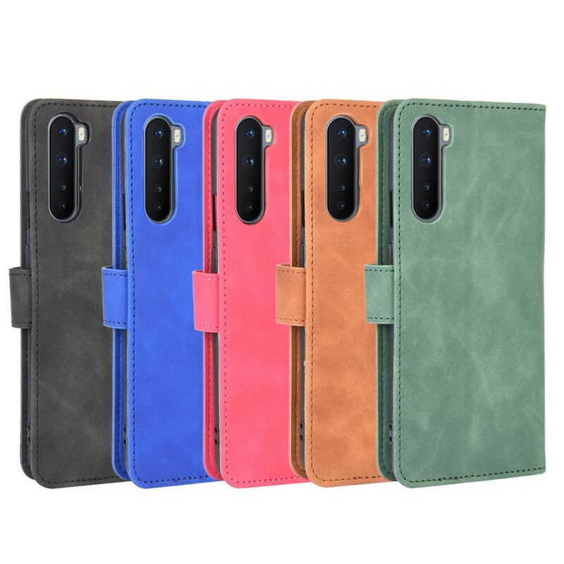 Capa Flip Para OnePlus Nord Efeito De Couro De Toque Suave