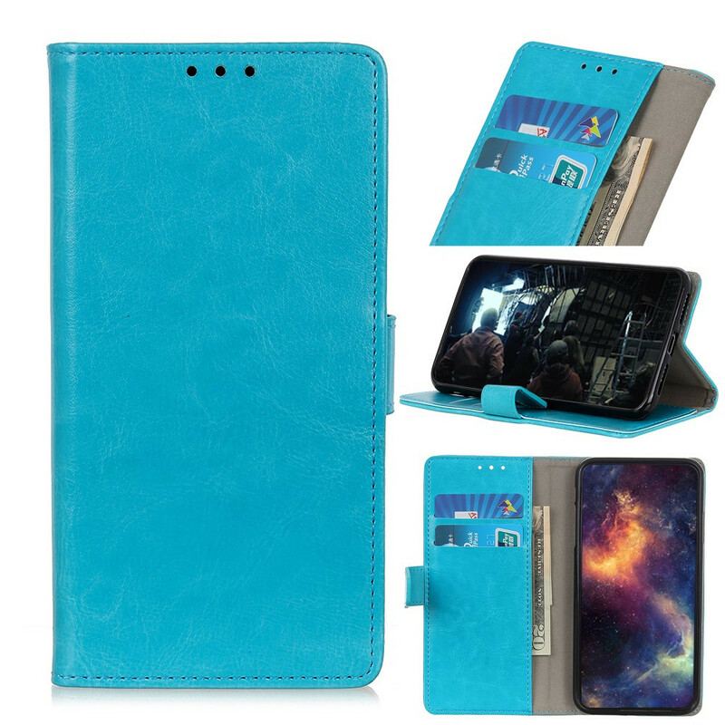 Capa Folio Para OnePlus Nord Efeito Couro Brilhante Simples