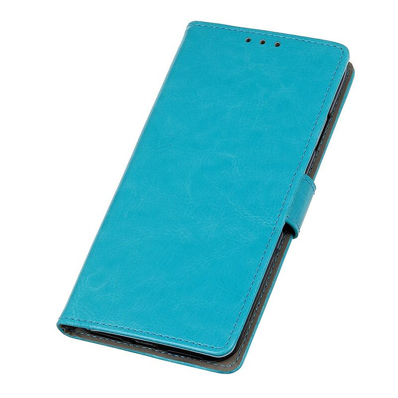 Capa Folio Para OnePlus Nord Efeito Couro Brilhante Simples