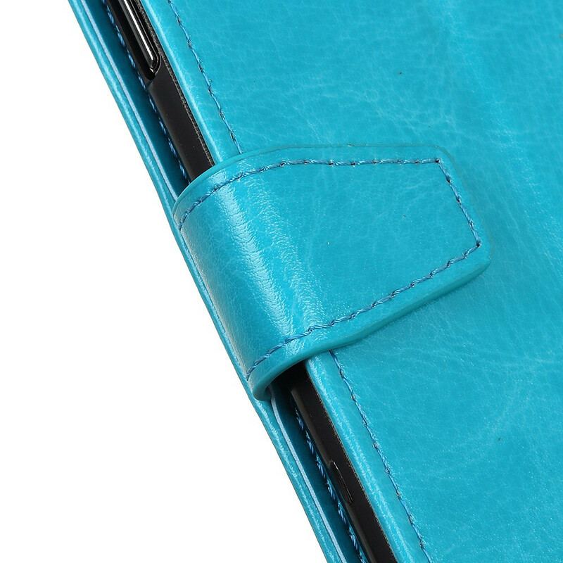 Capa Folio Para OnePlus Nord Efeito Couro Brilhante Simples