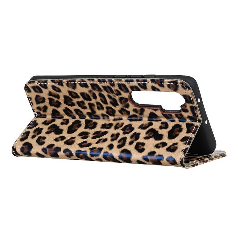 Capa Folio Para OnePlus Nord Leopardo