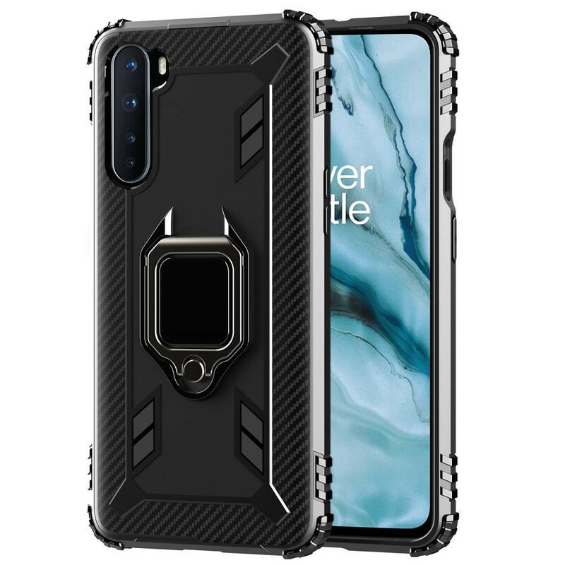 Capa Para OnePlus Nord Anel E Fibra De Carbono