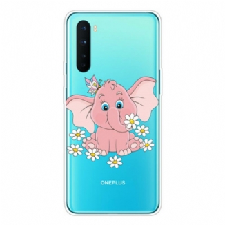 Capa Para OnePlus Nord Elefante Rosa Sem Costura