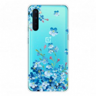 Capa Para OnePlus Nord Flores Azuis