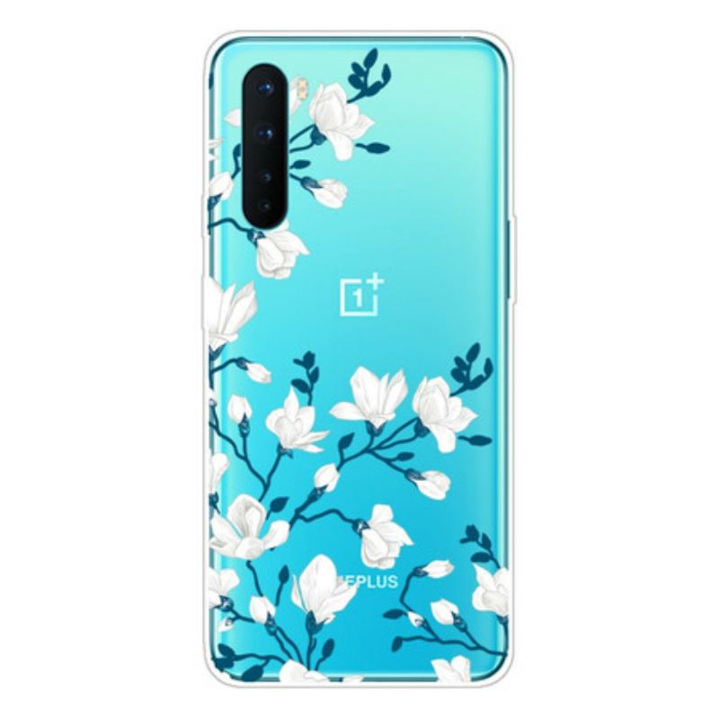 Capa Para OnePlus Nord Flores Brancas