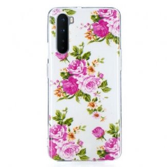 Capa Para OnePlus Nord Flores Da Liberdade Fluorescentes