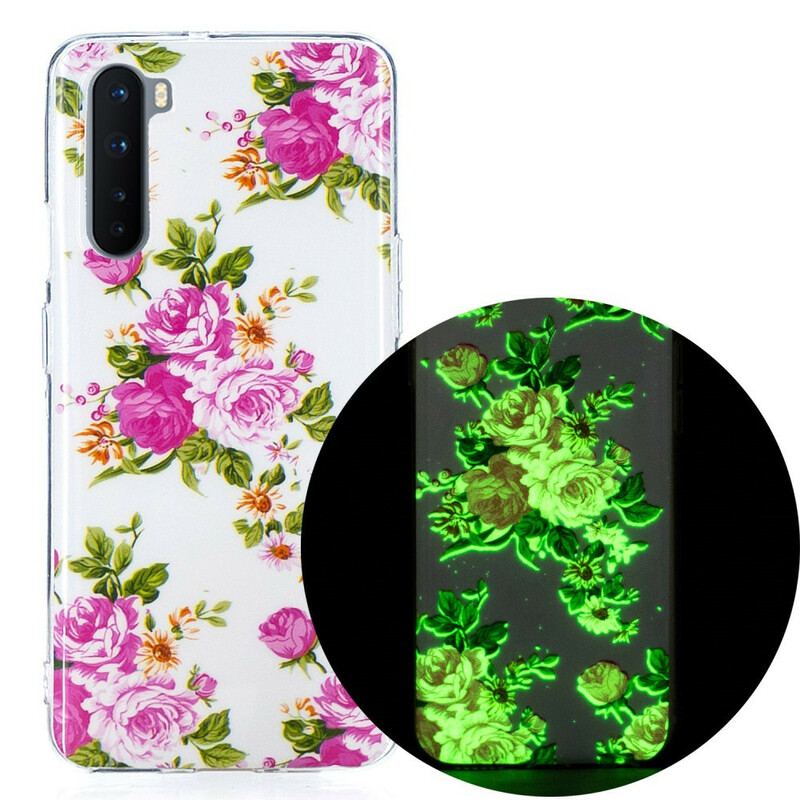 Capa Para OnePlus Nord Flores Da Liberdade Fluorescentes