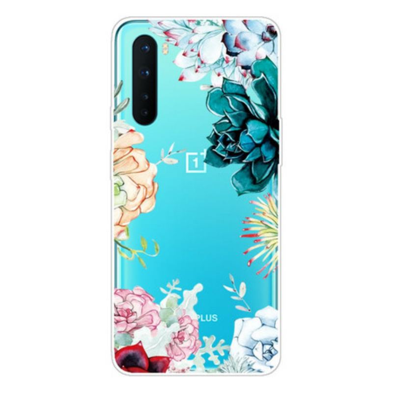 Capa Para OnePlus Nord Flores Em Aquarela Sem Costura