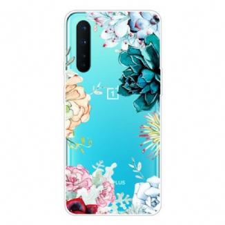 Capa Para OnePlus Nord Flores Em Aquarela Sem Costura