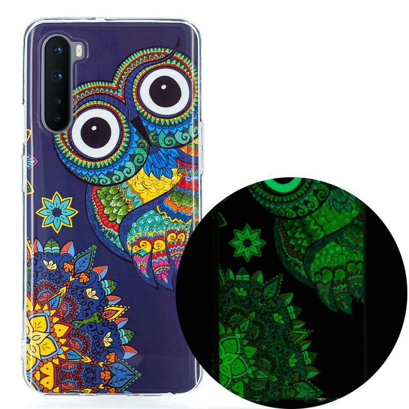 Capa Para OnePlus Nord Mandala Coruja Fluorescente