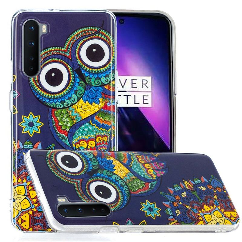 Capa Para OnePlus Nord Mandala Coruja Fluorescente