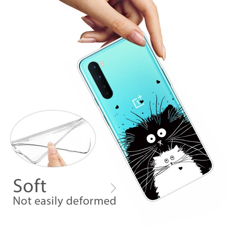 Capa Para OnePlus Nord Olha Os Gatos