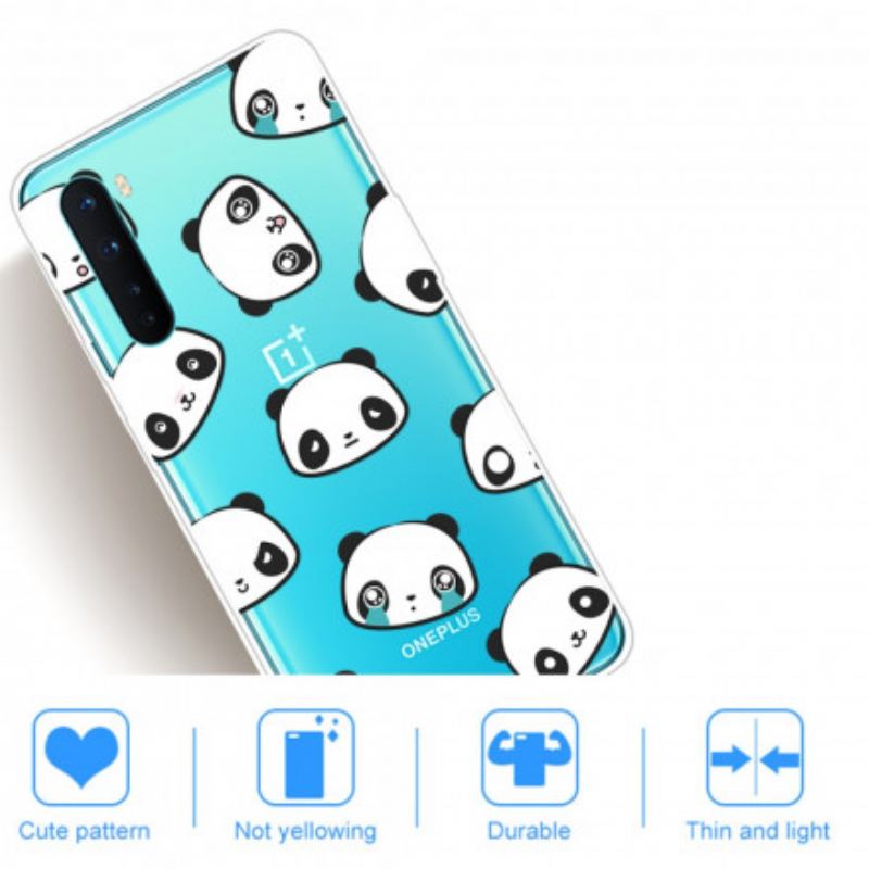 Capa Para OnePlus Nord Pandas Sentimentais