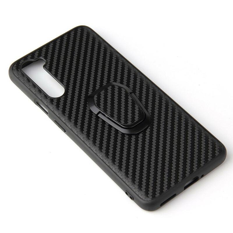 Capa Para OnePlus Nord Suporte De Anel De Fibra De Carbono