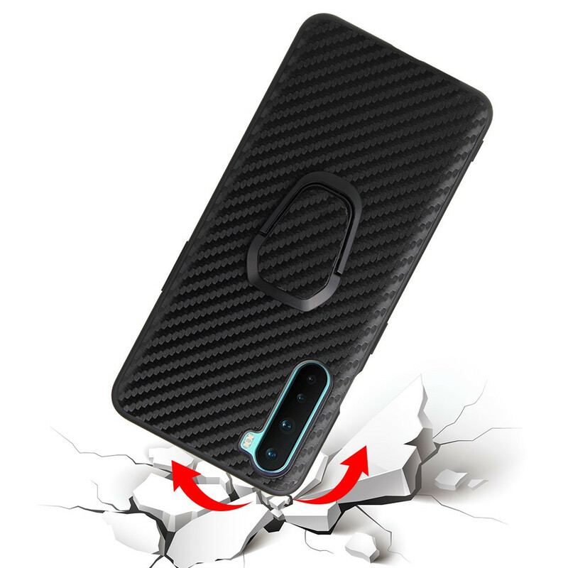 Capa Para OnePlus Nord Suporte De Anel De Fibra De Carbono