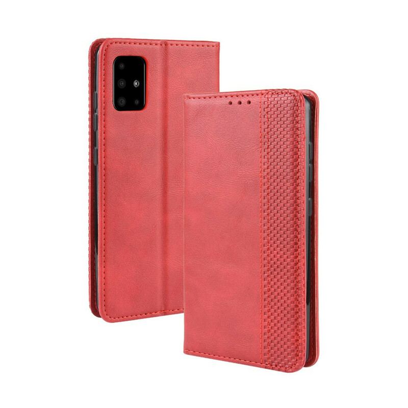 Capa De Celular Para Samsung Galaxy S20 Flip Efeito Couro Vintage Estilizado