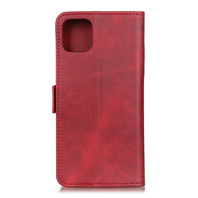 Capa De Couro Para Samsung Galaxy S20 Couro Elegante