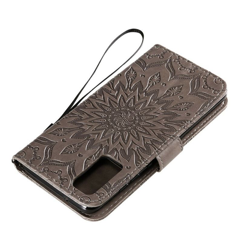 Capa De Couro Para Samsung Galaxy S20 Flor Do Sol