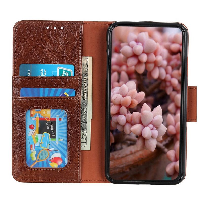 Capa De Couro Para Samsung Galaxy S20 Couro Napa Rachado