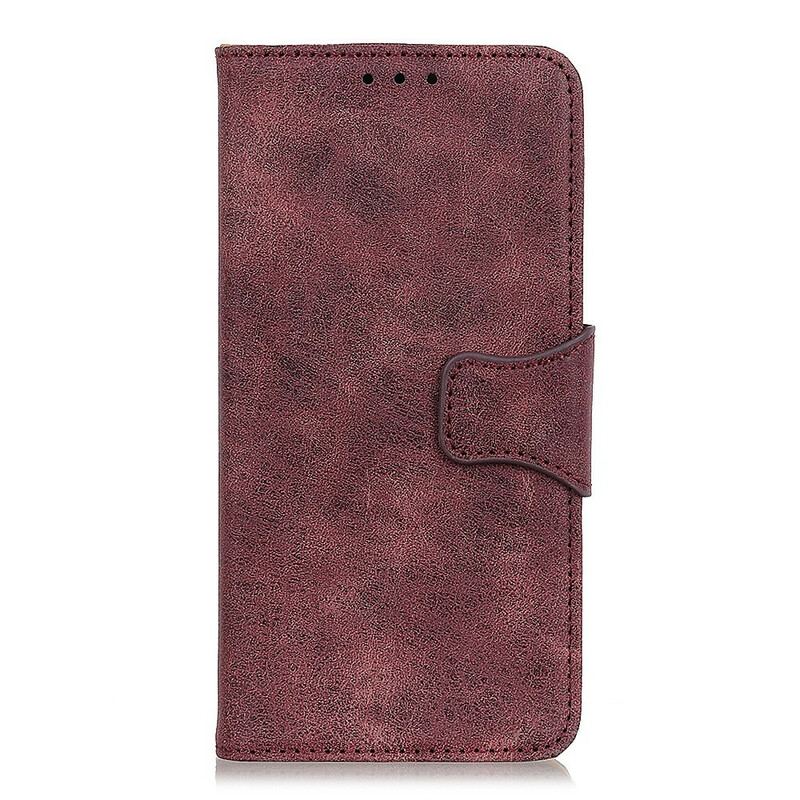 Capa Em Pele Para Samsung Galaxy S20 Flip Aba Magnética Vintage