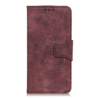 Capa Em Pele Para Samsung Galaxy S20 Flip Aba Magnética Vintage