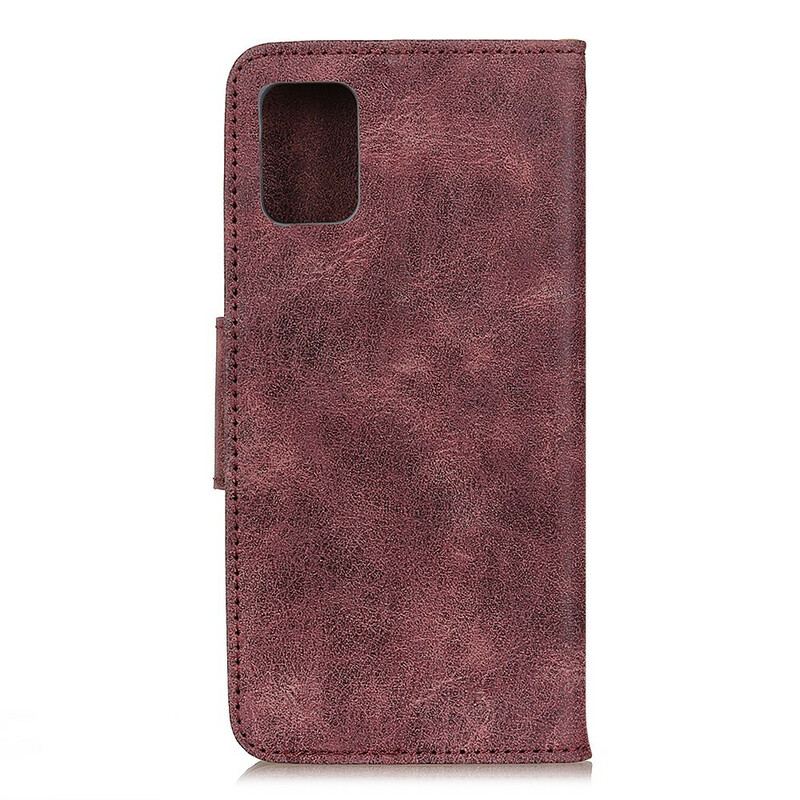 Capa Em Pele Para Samsung Galaxy S20 Flip Aba Magnética Vintage