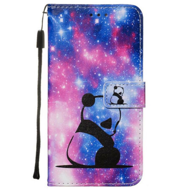 Capa Em Pele Para Samsung Galaxy S20 Galáxia Panda