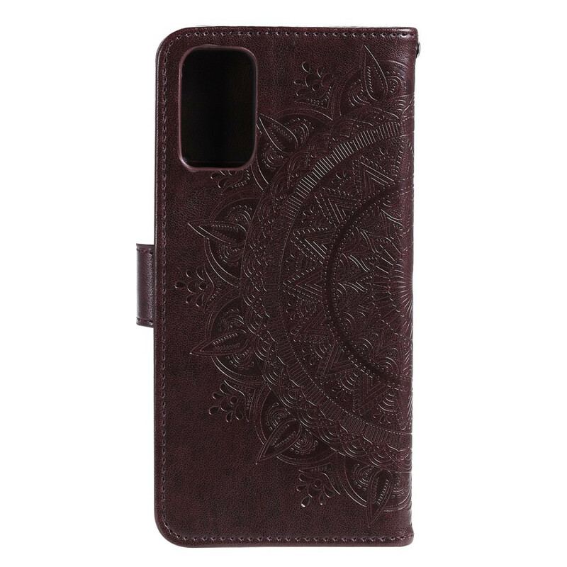 Capa Em Pele Para Samsung Galaxy S20 Mandala Do Sol