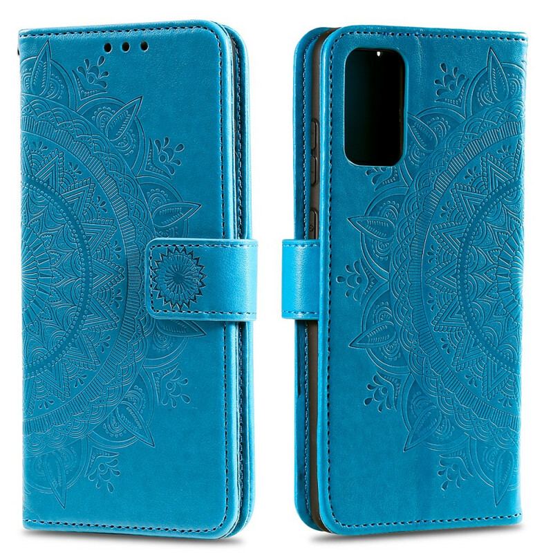 Capa Em Pele Para Samsung Galaxy S20 Mandala Do Sol