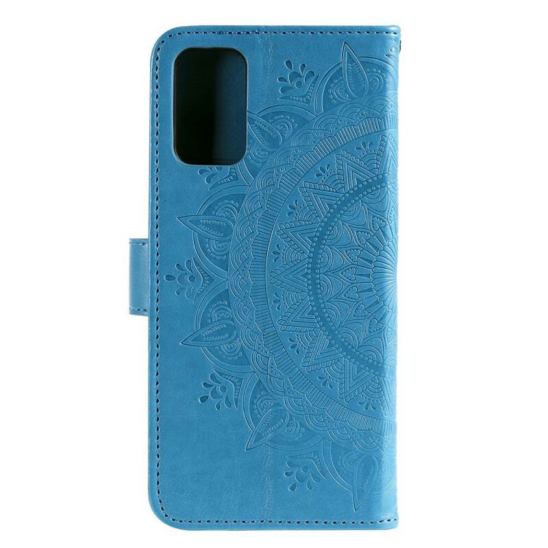 Capa Em Pele Para Samsung Galaxy S20 Mandala Do Sol