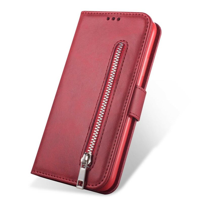 Capa Em Pele Para Samsung Galaxy S20 Porta-moedas Efeito Couro