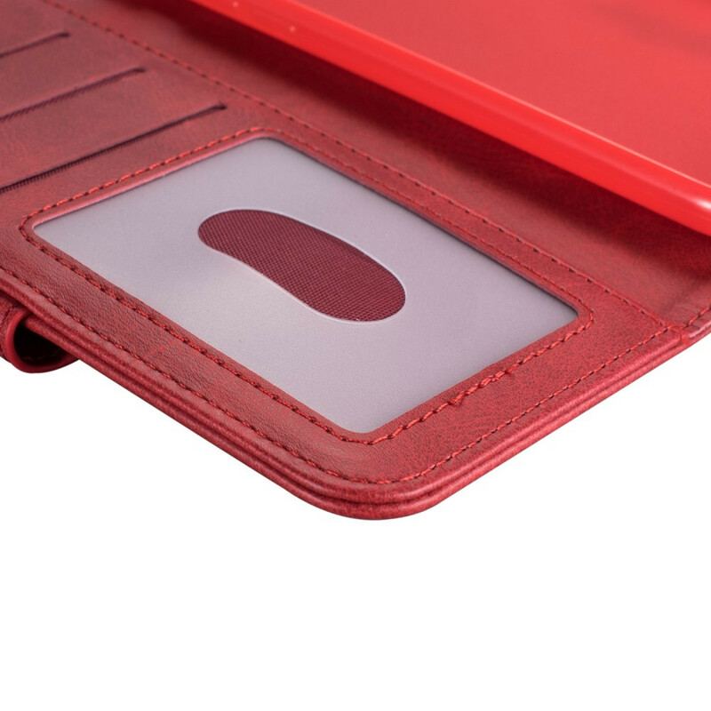 Capa Em Pele Para Samsung Galaxy S20 Porta-moedas Efeito Couro