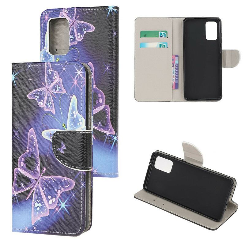 Capa Flip Para Samsung Galaxy S20 Borboleta Real