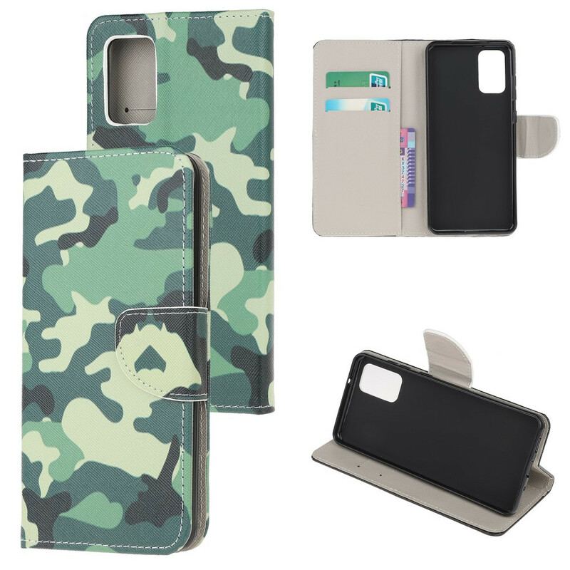 Capa Flip Para Samsung Galaxy S20 Camuflagem Militar