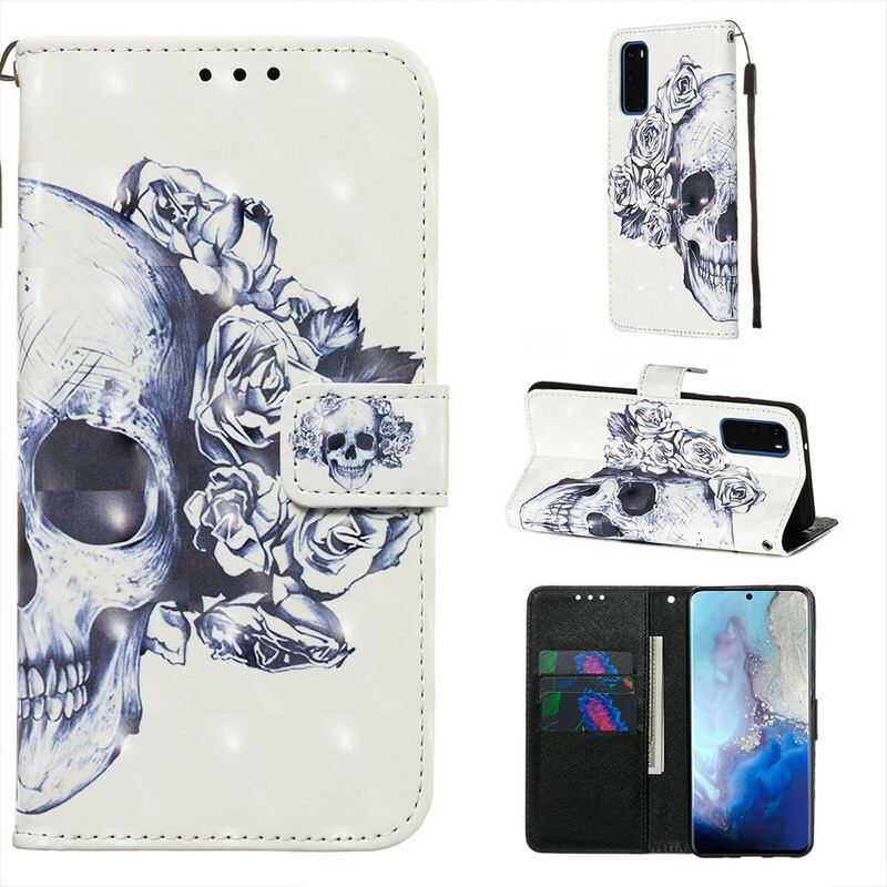 Capa Flip Para Samsung Galaxy S20 Caveira Florida