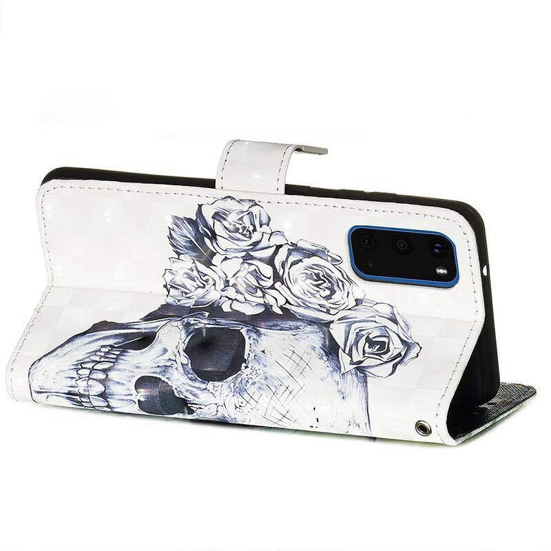 Capa Flip Para Samsung Galaxy S20 Caveira Florida