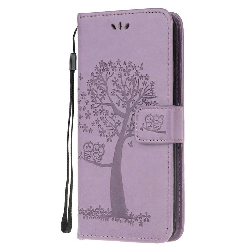 Capa Flip Para Samsung Galaxy S20 De Cordão Tanga E Corujas