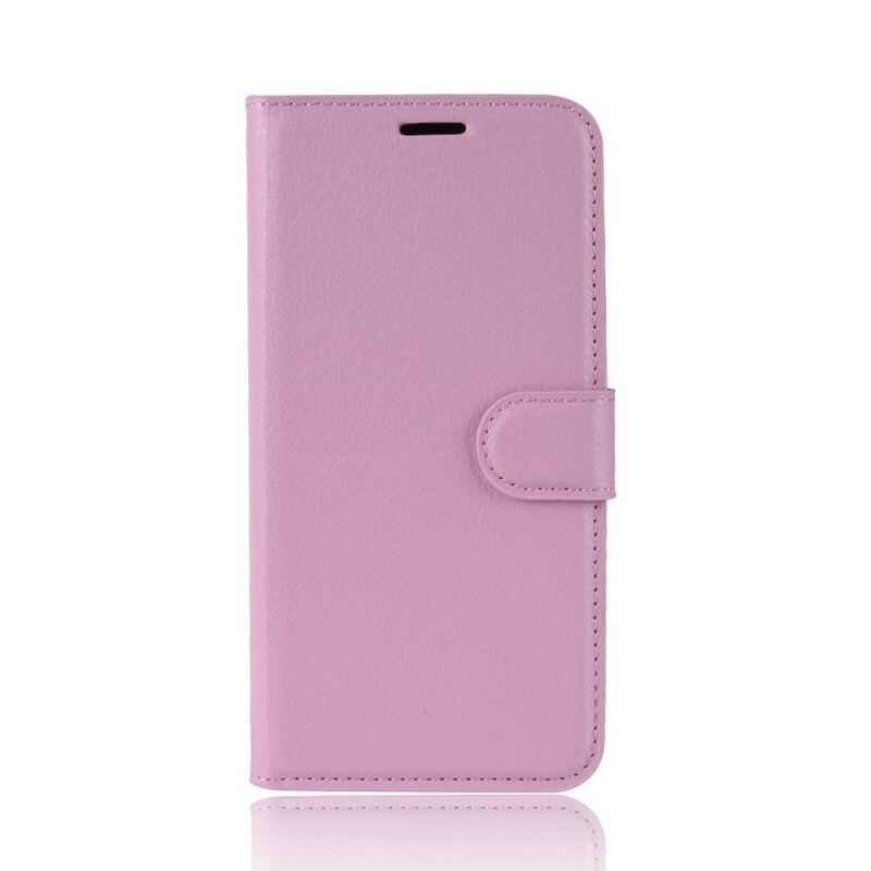 Capa Flip Para Samsung Galaxy S20 Couro Sintético De Lichia Clássico