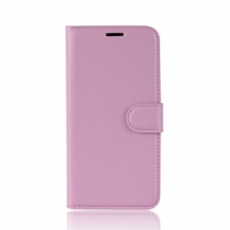 Capa Flip Para Samsung Galaxy S20 Couro Sintético De Lichia Clássico