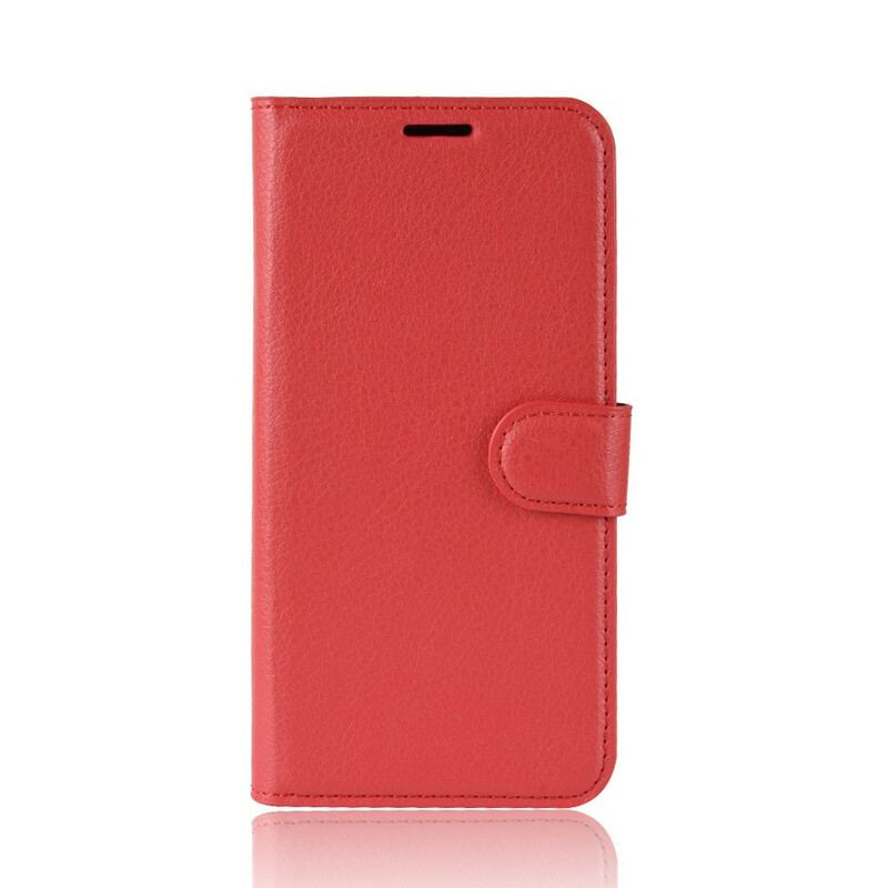 Capa Flip Para Samsung Galaxy S20 Couro Sintético De Lichia Clássico