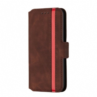 Capa Flip Para Samsung Galaxy S20 Linha Vertical De Dois Tons